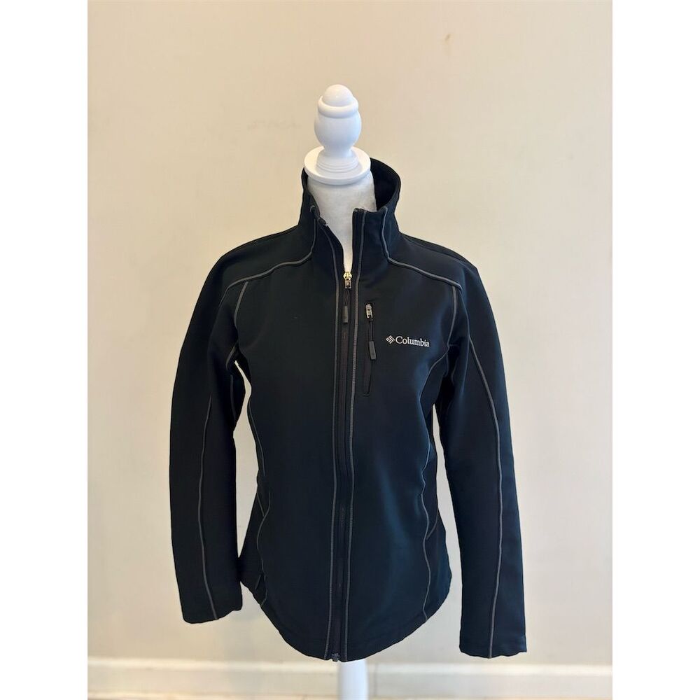 Columbia Women's Softshell Jacket Black Size M Mid-Length Casual Outdoor